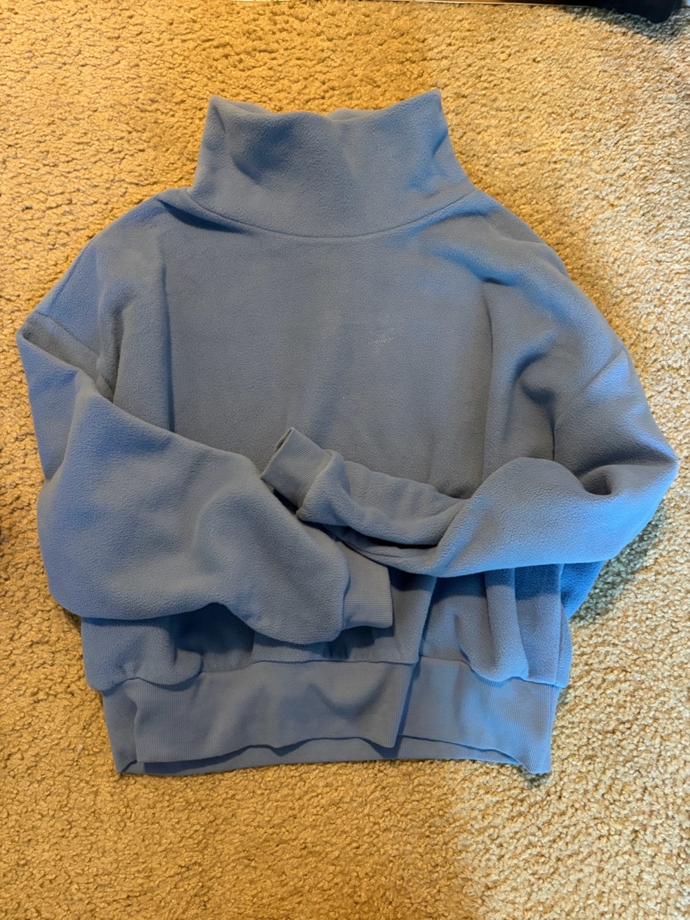 Old Navy Light Blue Teddy Fleece Pullover Jacket